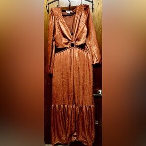 Peach Love California Rust Maxi Dress